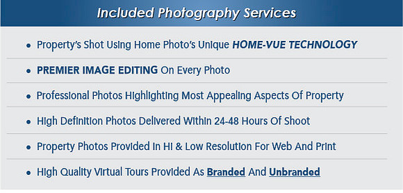 Included Photo Services